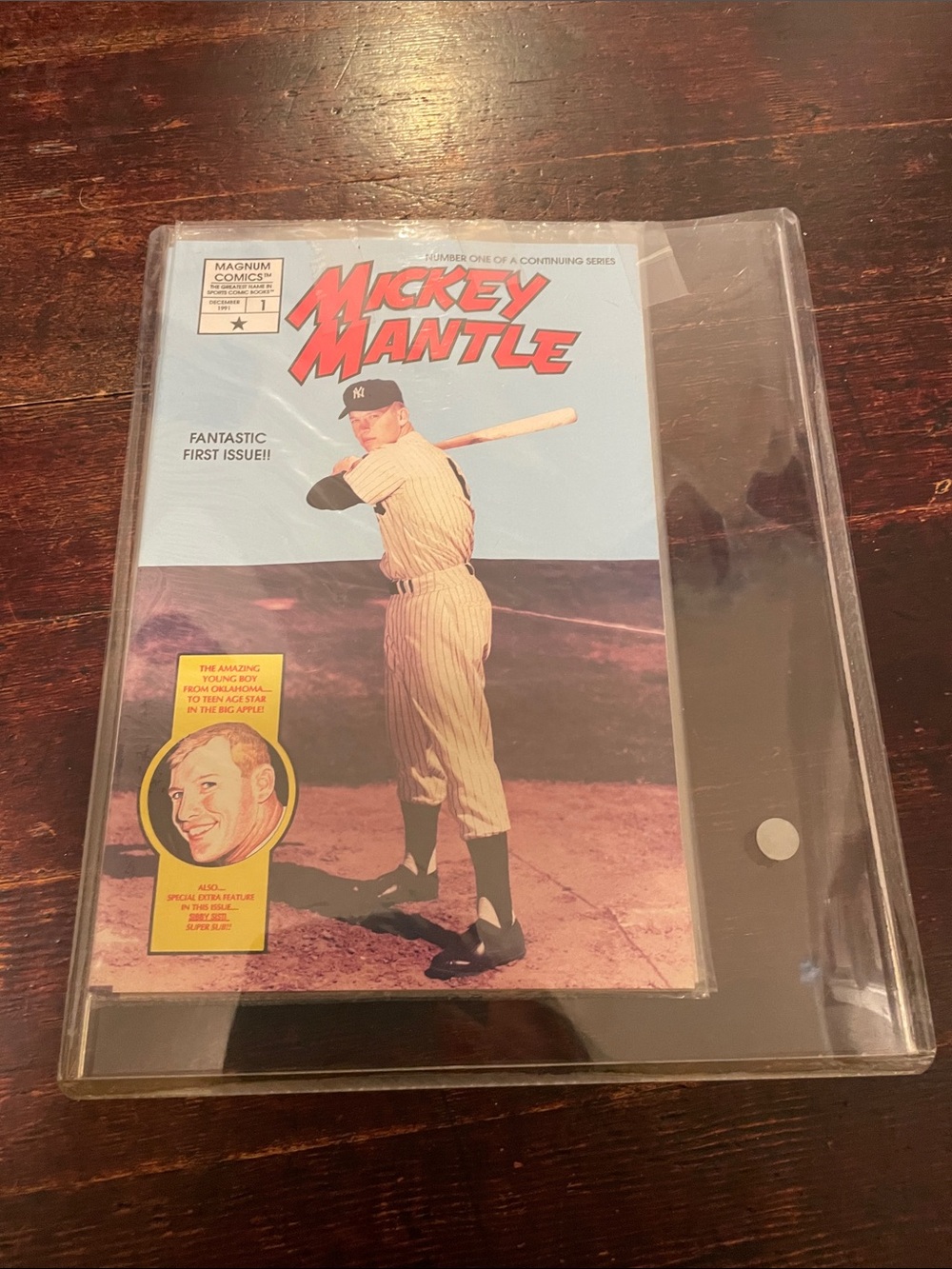 Mickey Mantle Vintage Baseball Comic - White Cover